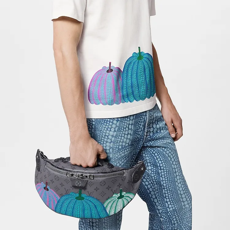 LOUIS VUITTON Lv X Yk Maxi Bumbag Pumpkin Print-7