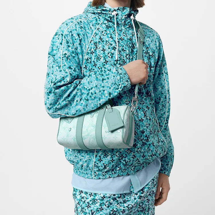 LOUIS VUITTON Keepall Bandouliere 25 Crystal Blue-8