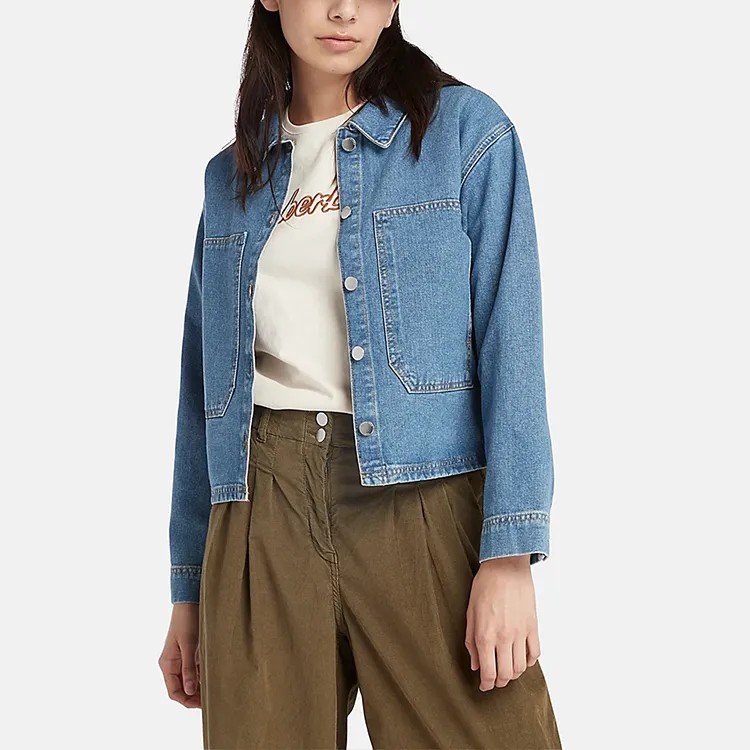 Timberland Denim Jackets Women's Blue-5