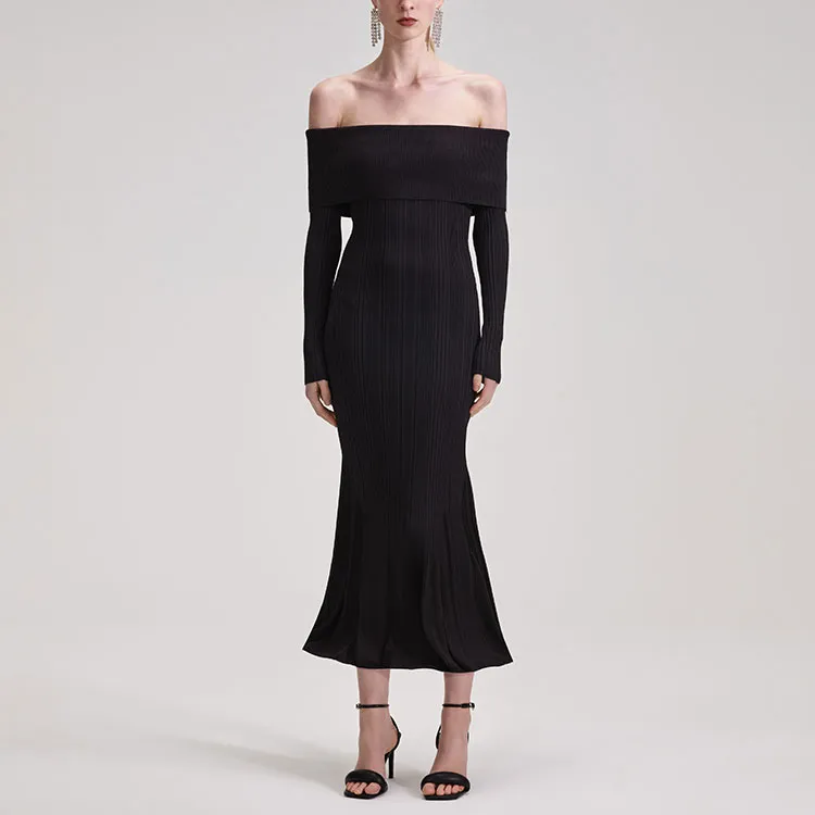 Self-portrait Long-Sleeved Dresses Women's Black-1