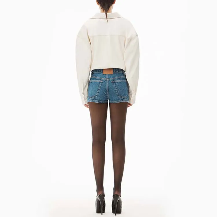Alexander Wang Mid Rise Stretch Skort Deep Blue-3