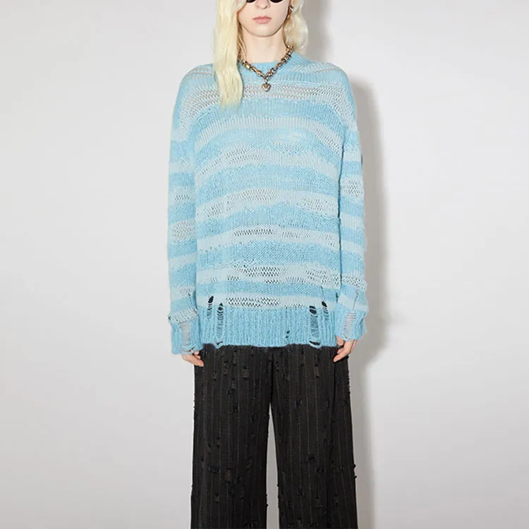 Acne Studios Distressed Striped Jumper-1