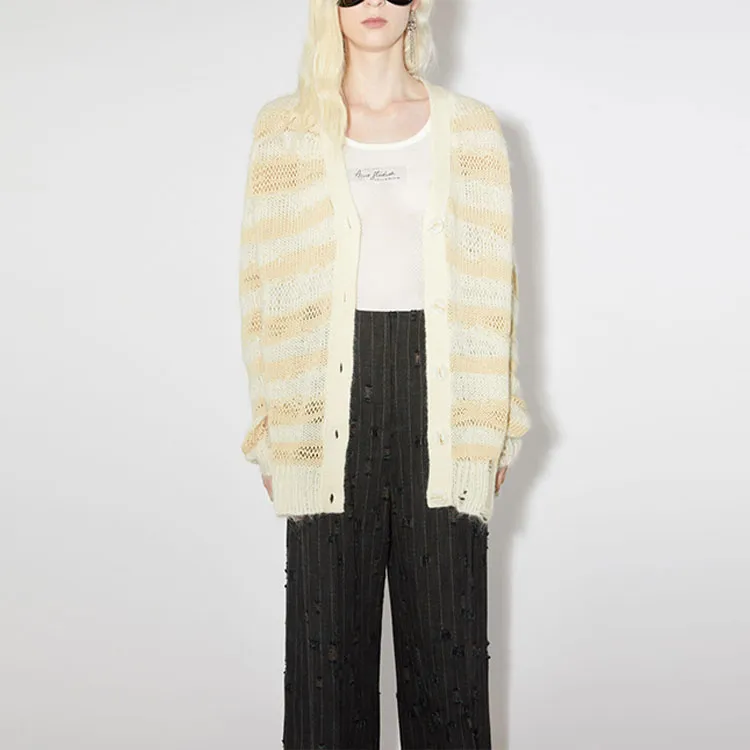 Acne Studios Distressed Striped Cardigan-2
