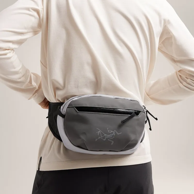 Arcteryx Nylon Fanny Pack Unisex Gray White-5