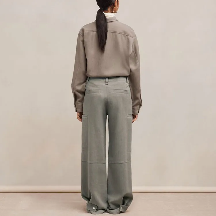 AMIPARIS Wide leg Virgin wool Trousers-2