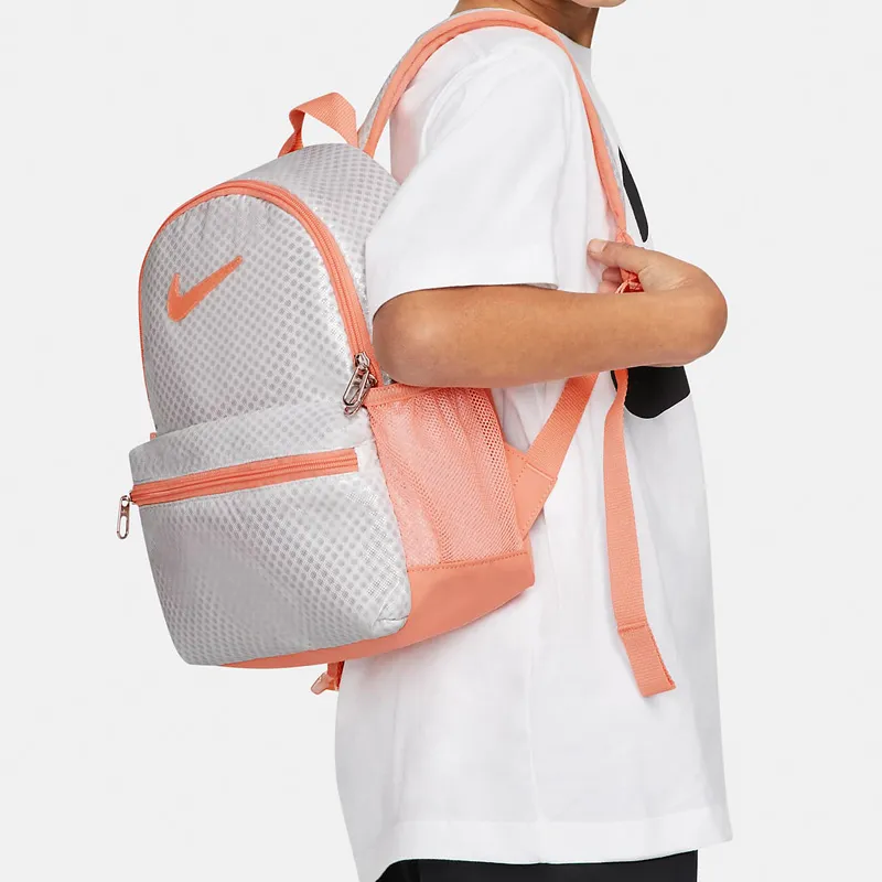 Nike Polyester Backpack Small Size Men's Beige/Orange-5