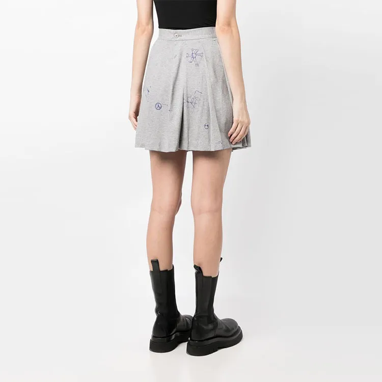 Vetements Graphic print Pleated Miniskirt-2