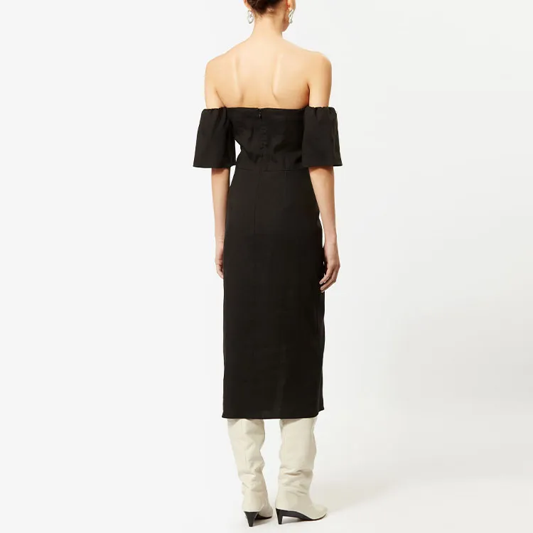 ISABEL MARANT Stony Off shoulder Midi Dress-2