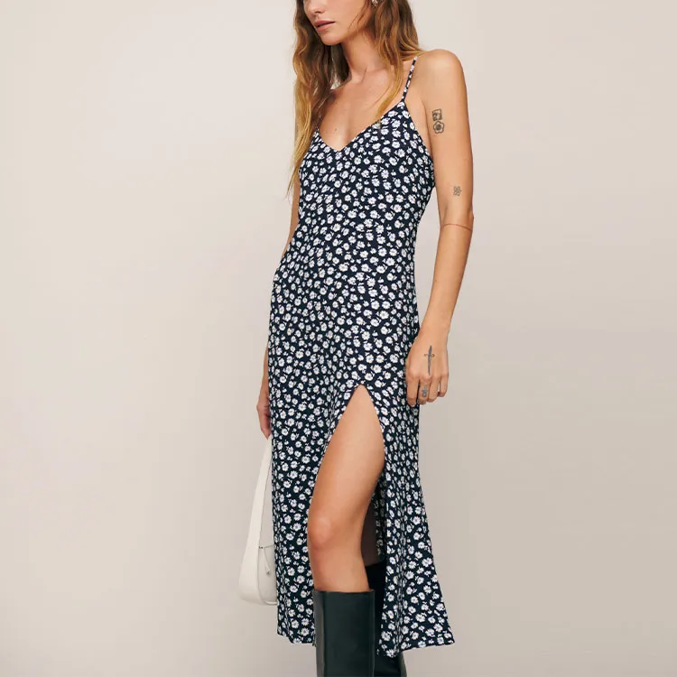 Reformation Slip Dresses Women's Lining Blue-1
