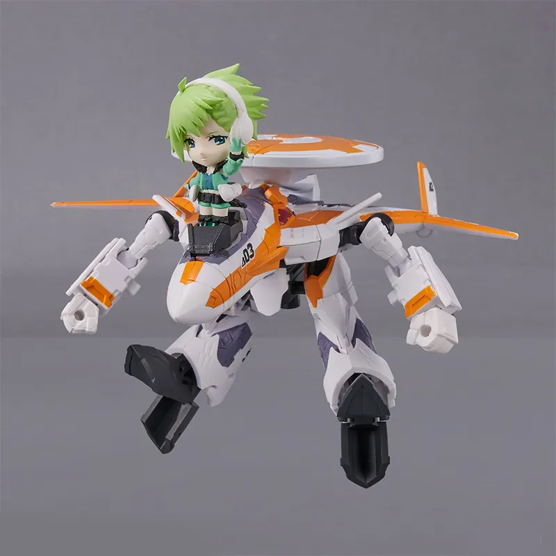 BANDAI TINY SESSION Macross DELTA VF 31E Zick Fighter Chase Custom+Rennah Assembled Models-1