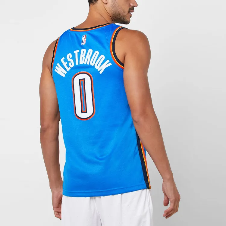 Nike X NBA Basketball Jersey Men's Blue-5