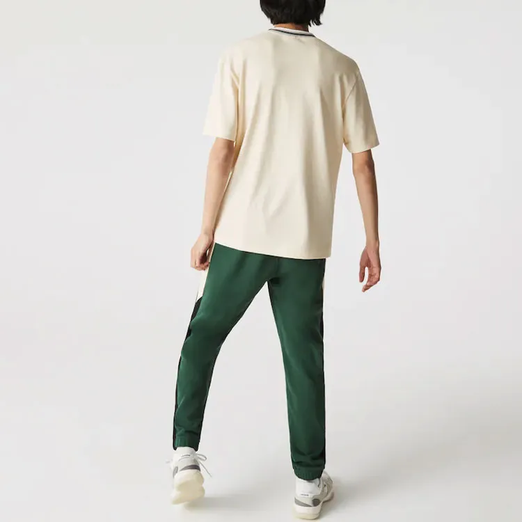 LACOSTE Drop Shoulder Sleeve T Shirt Men's Khaki-2