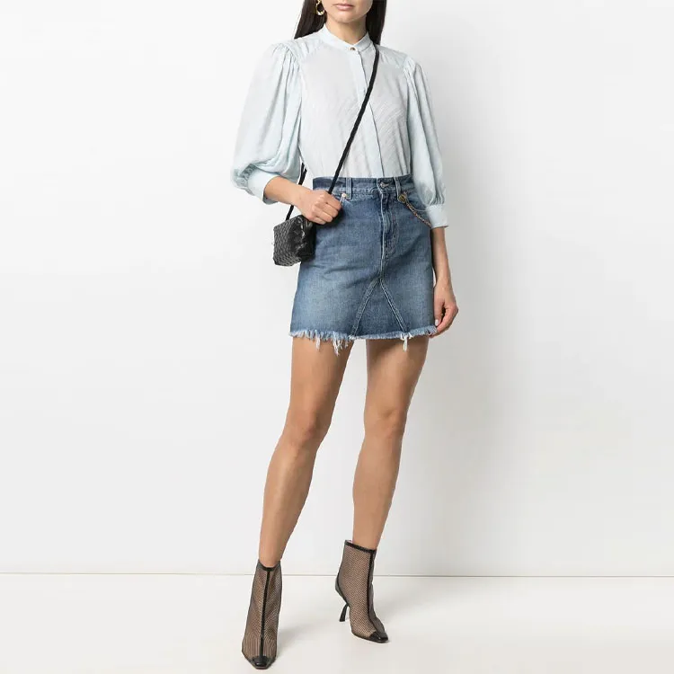 Givenchy Denim Short Skirts Women's Blue-1