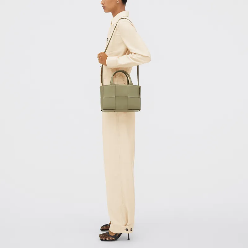 Bottega Veneta Arco Tote Mini Travertine-4