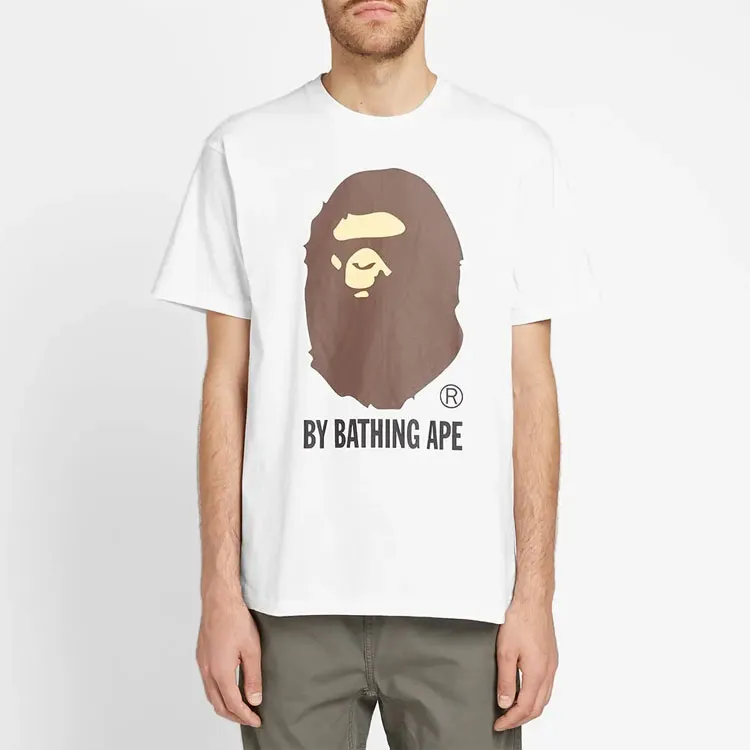 A BATHING APE Head Series T Shirt Unisex White-2