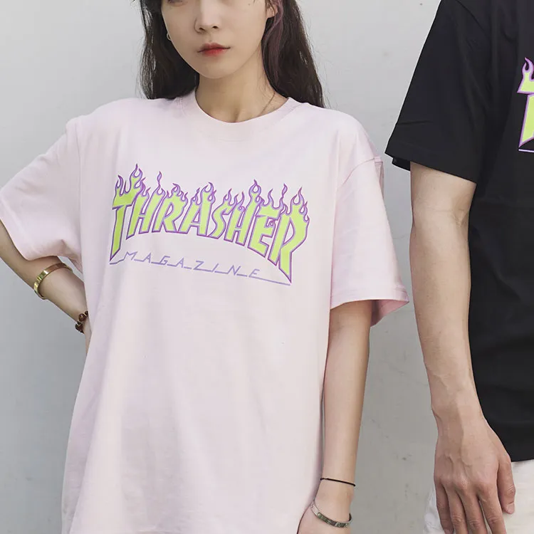Thrasher T-Shirt Japan Version Unisex Pink-3