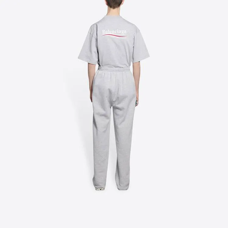 Balenciaga Political Campaign Large Fit Jogging Pants Grey-3