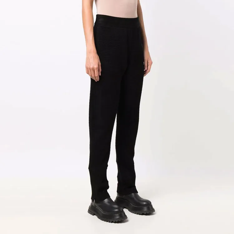 Givenchy 4G Knitted Trousers With Zips 'Black'-3