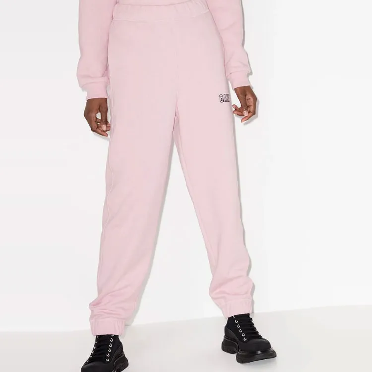 GANNI Knitted Sweatpants Women's Pink-1