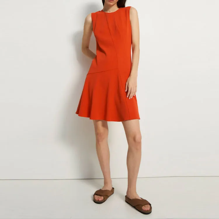 THEORY Sleeveless Dresses Women's Deep Coral-1