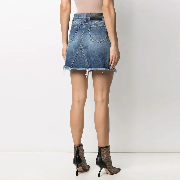 Givenchy Denim Short Skirts Women's Blue-3