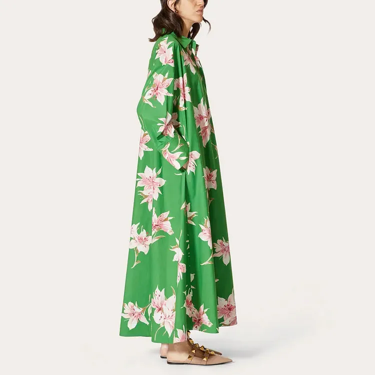 Valentino Long-Sleeved Dresses Women's Green-2