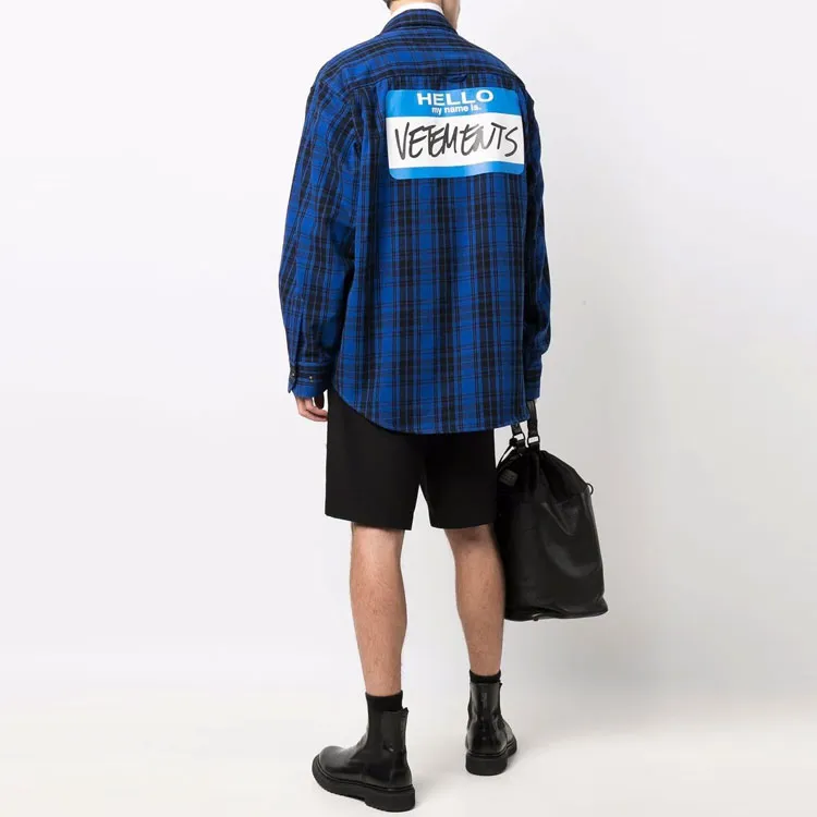 Vetements Shirts Men Blue-2