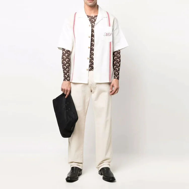 Marine Serre Shirts Men White-1