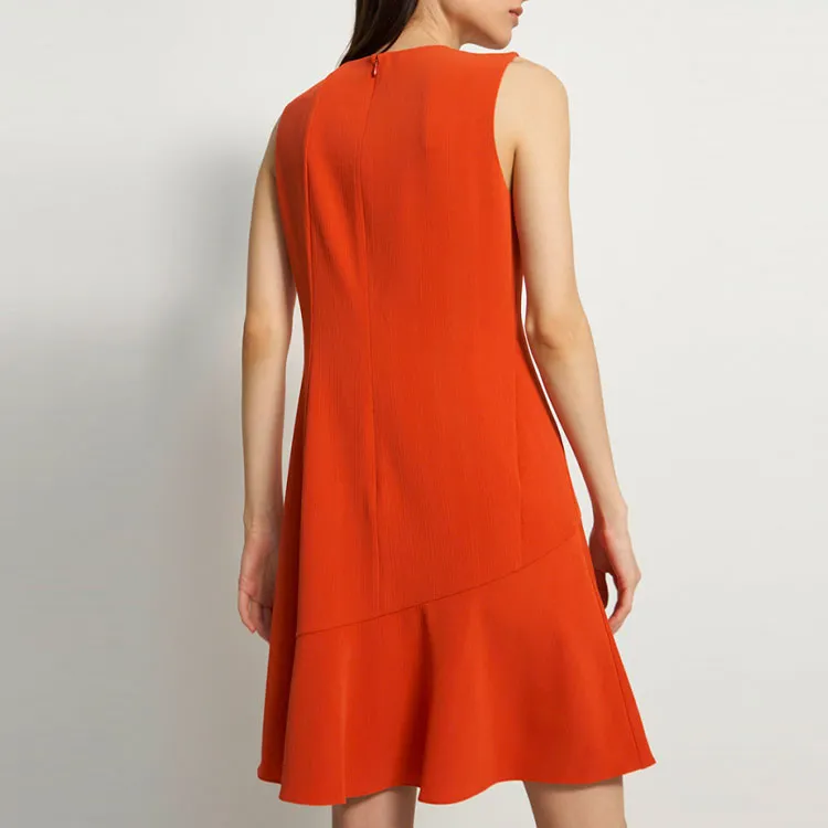 THEORY Sleeveless Dresses Women's Deep Coral-3
