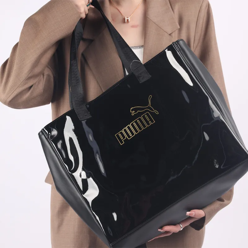 PUMA Fabric Basket Bag, Tote Bag, Shopping Bag, Handbag, Shoulder Bag Regular Women's Black-1