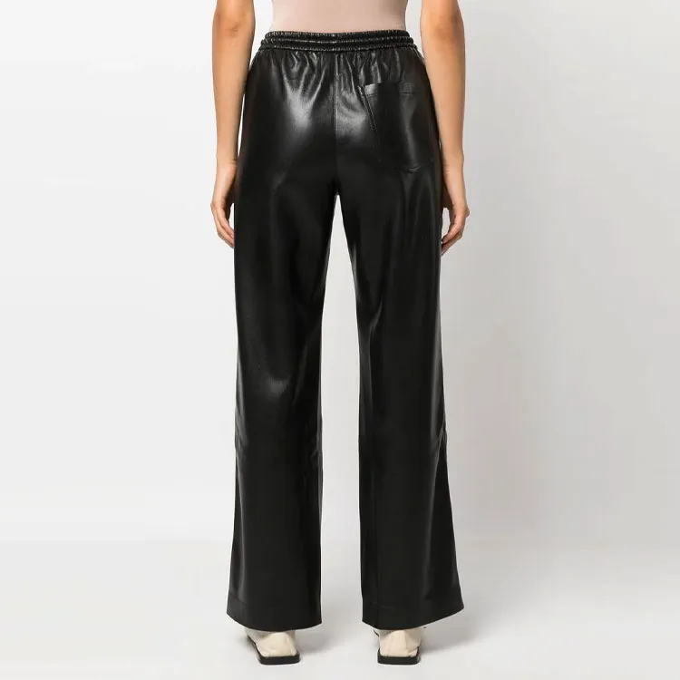 NANUSHKA Faux-leather High-waist Trousers-2