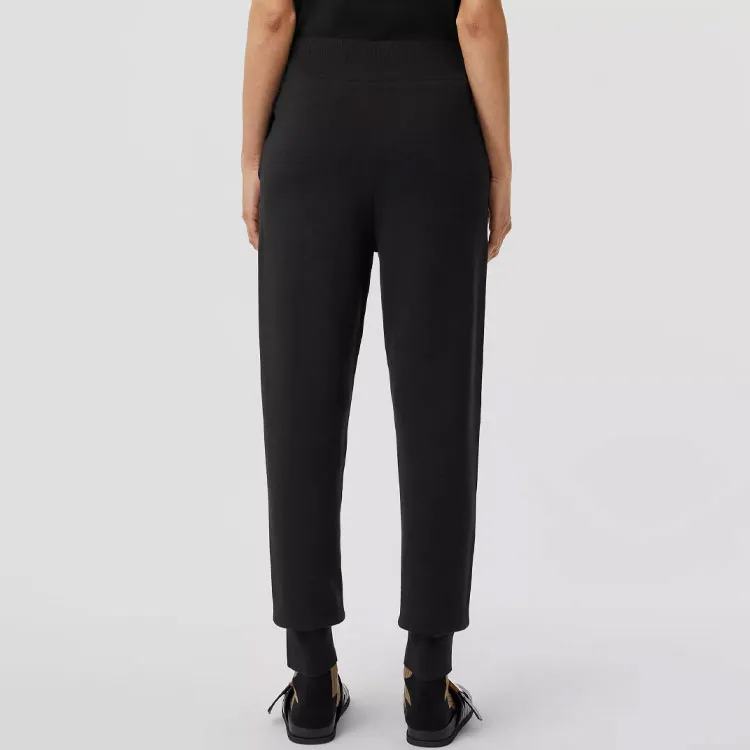 Burberry SS22 Knitted Sports Pants Women's Black-4