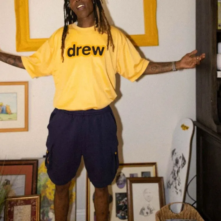 Drew House Smiley Collection Casual Shorts Unisex Marine Blue-2