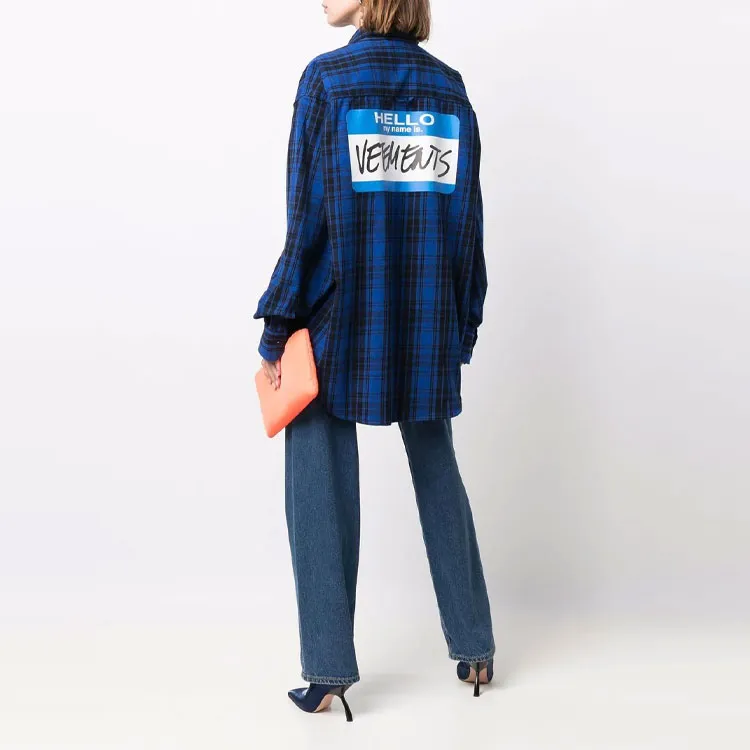 Vetements Shirts Men Blue-4