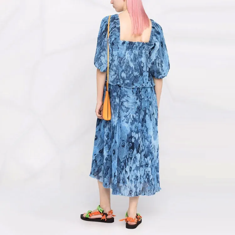 GANNI Floral print Tiered Dress-2