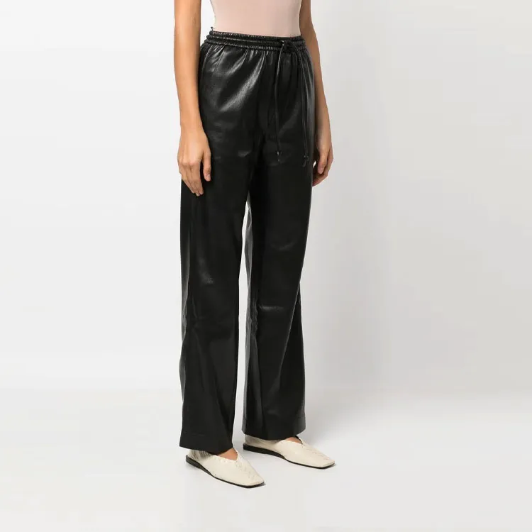 NANUSHKA Faux-leather High-waist Trousers-3