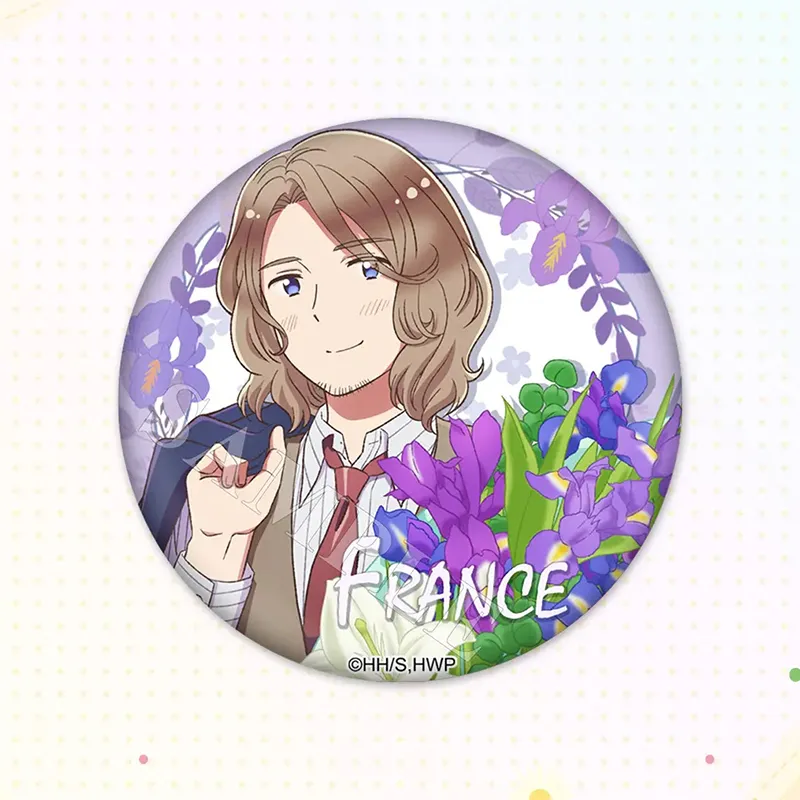 Xhdm Black Toweria, Wang Yao & Honda Kiku & Ludwig, Flower Collection, Badge IP Merch-3