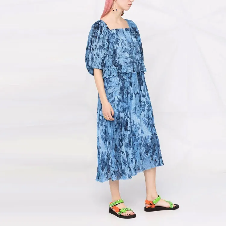 GANNI Floral print Tiered Dress-3