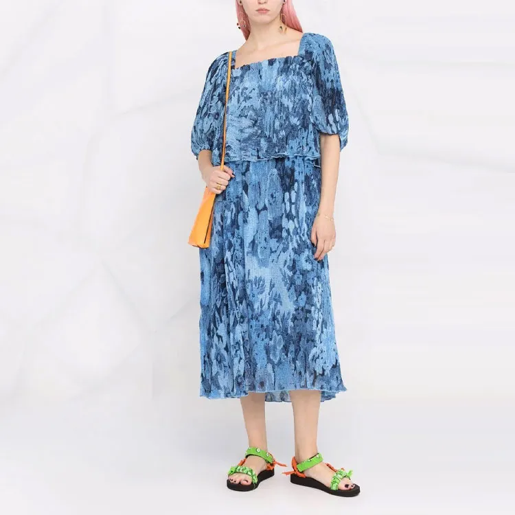 GANNI Floral print Tiered Dress-1