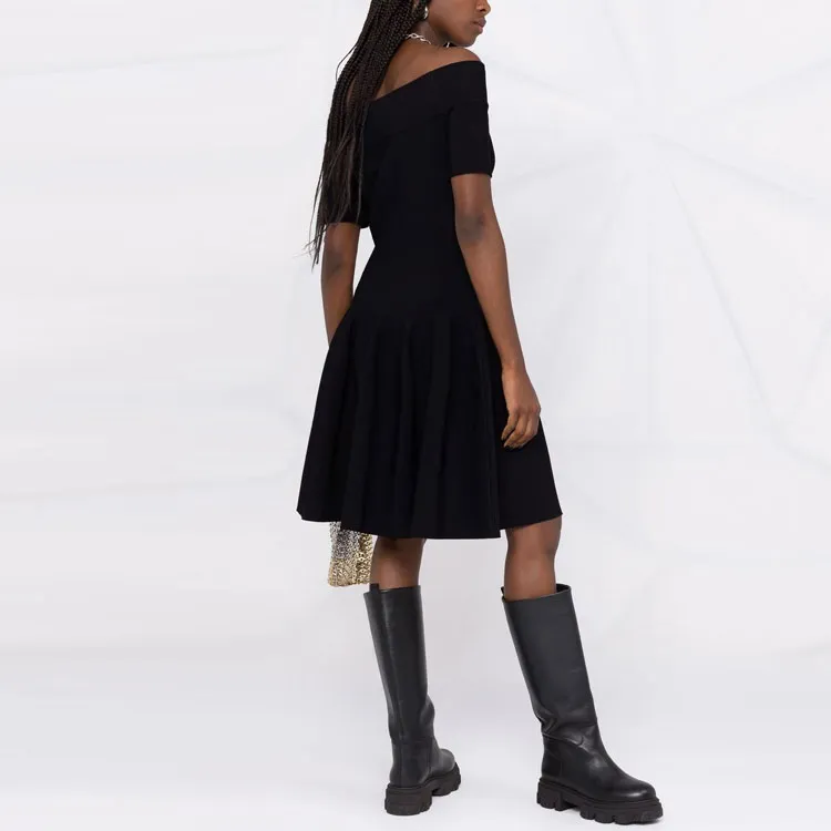 Alexander McQueen Short-Sleeved Dresses Women's Black-3