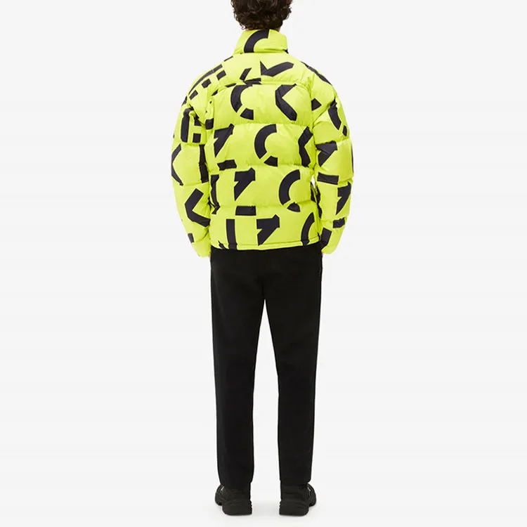 KENZO Down Jacket Men's Green Orange-2