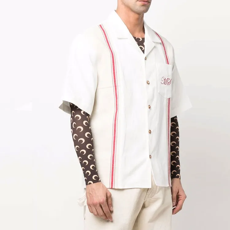 Marine Serre Shirts Men White-3