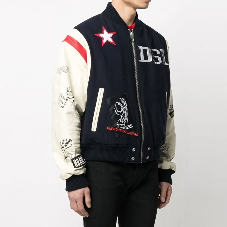 DIESEL Baseball Jacket Men's Multicolor-3
