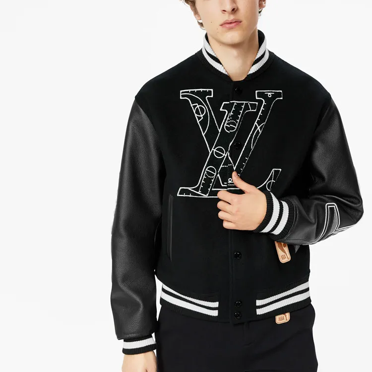 LOUIS VUITTON X Nba Leather Basketball Jacket-4