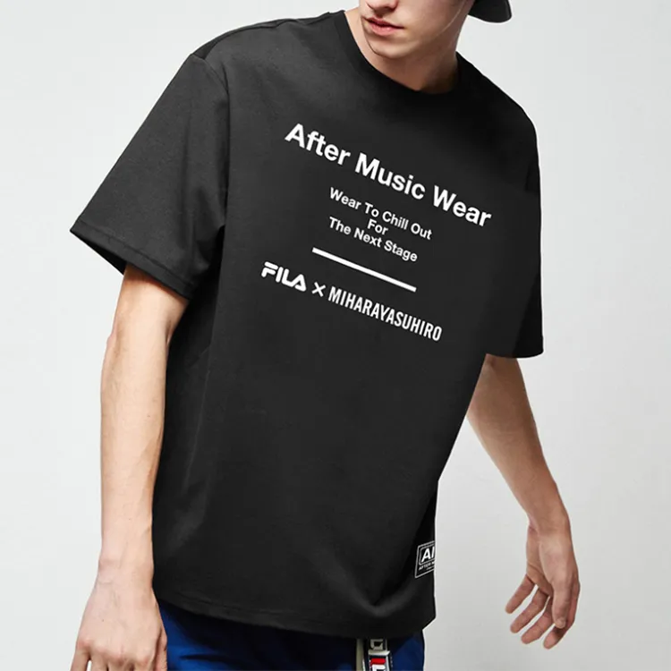 FILA MIHARA YASUHIRO Collaboration Collection T Shirt Men's Jet Black-4