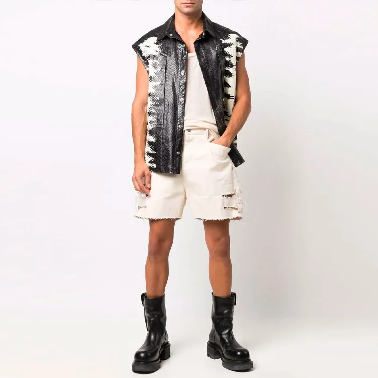 RICK OWENS Distressed Cut off Shorts-1