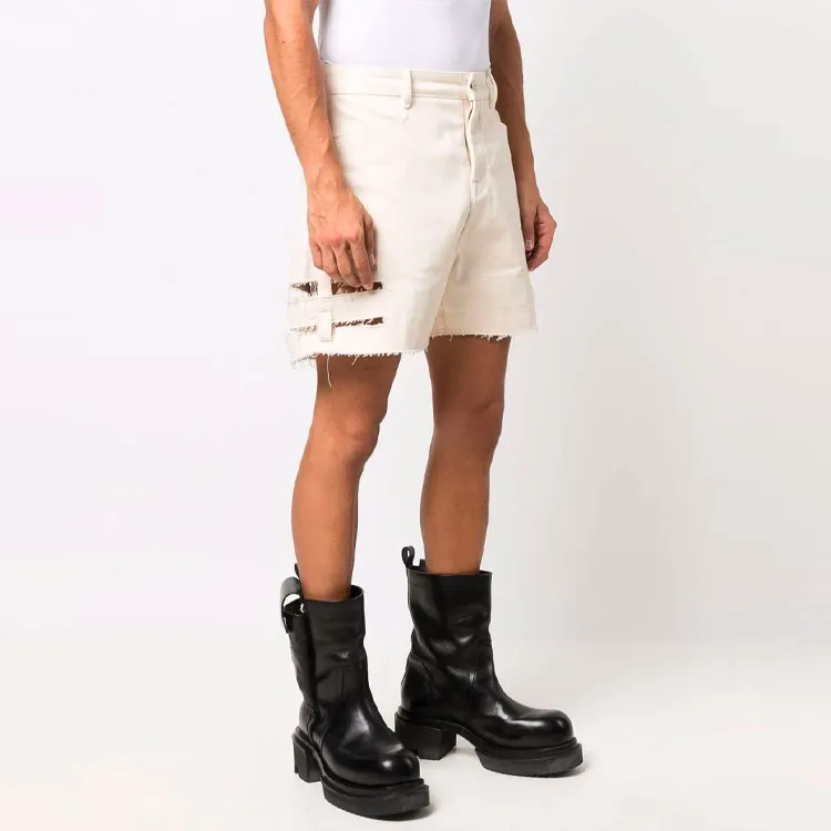RICK OWENS Distressed Cut off Shorts-2