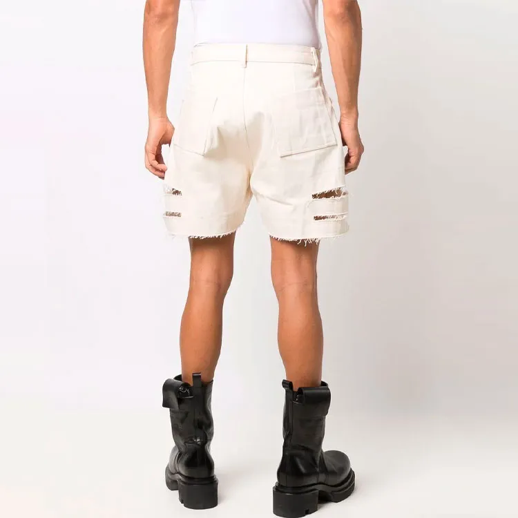 RICK OWENS Distressed Cut off Shorts-3