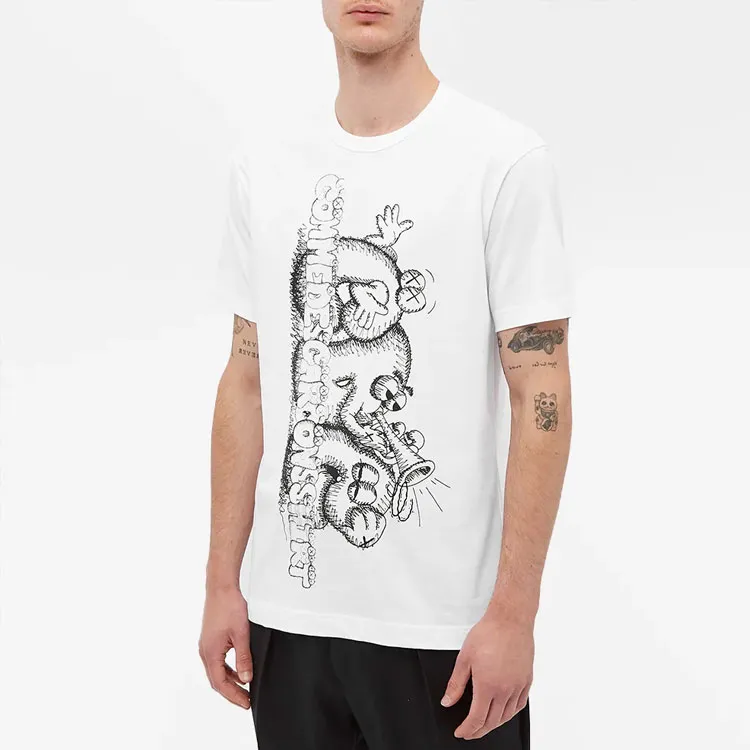 Kaws X CDG T Shirts Unisex White-1