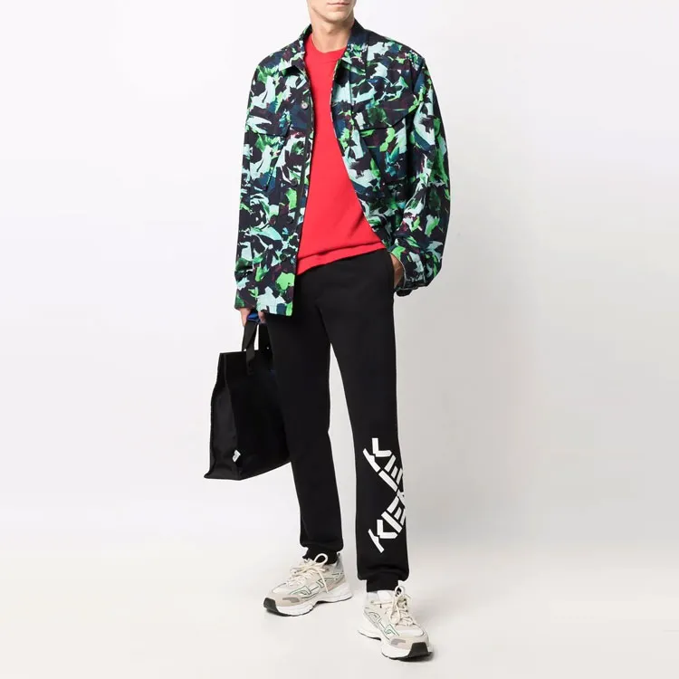 KENZO Knitted Sweatpants Men Black-2